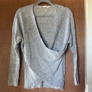 Astr Gray V-Neck Women's Sweater